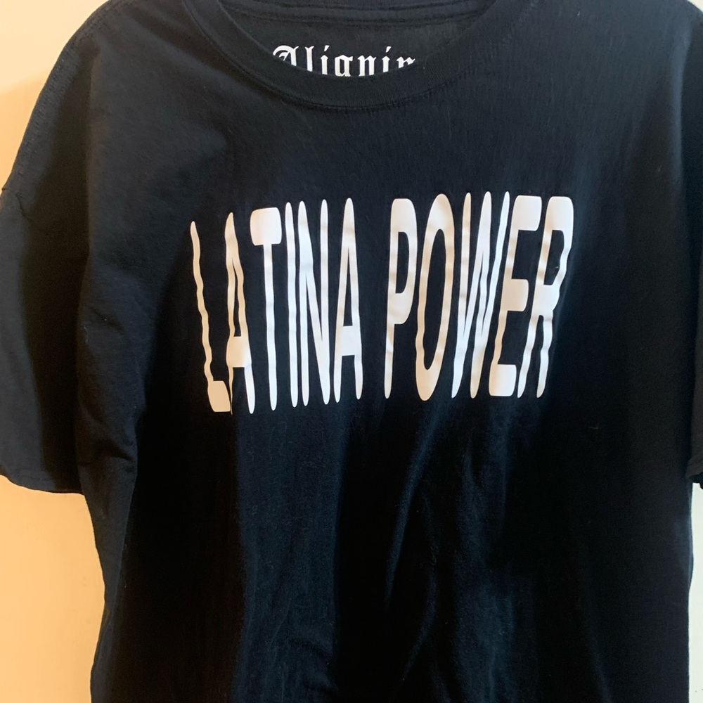 2x black tee Latina Power.